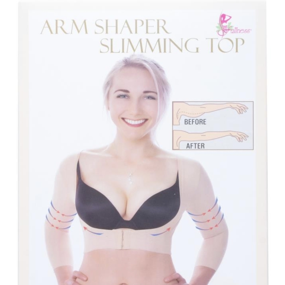 Fullness BLACK arm shaper slimming top posture Medium NWOT